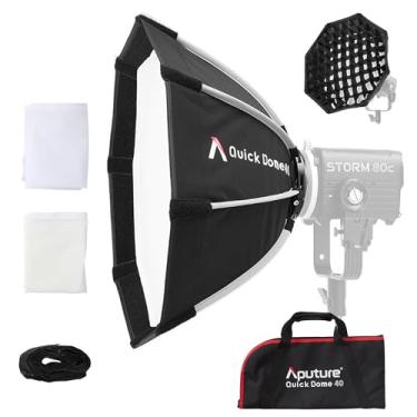 Imagem de Aputure Light Dome Quick Dome 40 Softbox, suporte circular Bowens de 40 cm (16 polegadas) com design de liberação rápida, inclui difusão, grade de controle de luz e bolsa de transporte para luz de