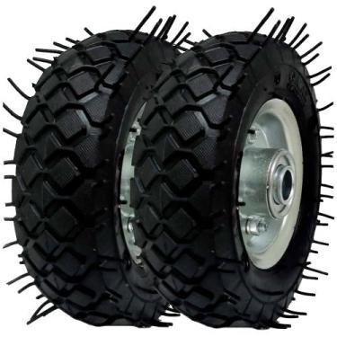 Imagem de KIT 2 Rodas Pneumática Completa 4 Lonas 6x2 Para Carga Pesada 150kg - 