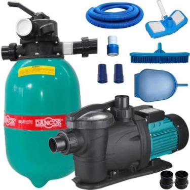 Imagem de Bomba p/piscina 1/3CV Dancor C/Filtro DFR12 30.000L + KIT