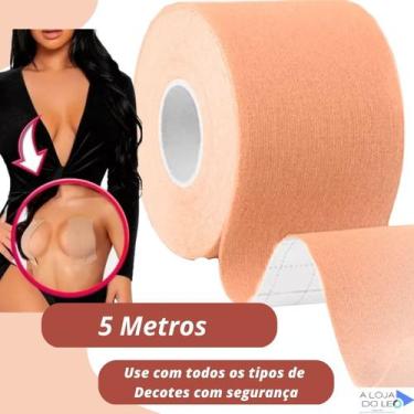 Imagem de Sutiã Adesivo Levanta Seios Peito Fita Boob Tape Invisível - Novo Secu