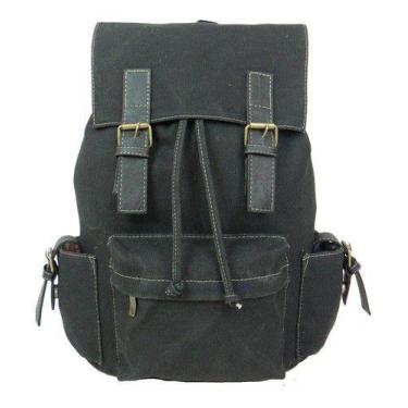 Imagem de Mochila Bolsa Em Lona Vintage Resistente Masculina Feminina - CDP, Pre