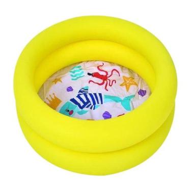 Imagem de Piscina Inflável Infantil 2 Níveis 46 Litros Verão Praia - BS, Amarelo