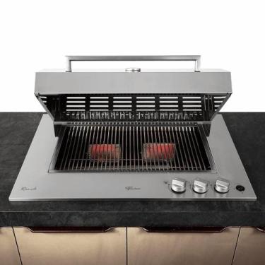 Imagem de Churrasqueira a Gás Cooktop Fischer Ranch com Tampa Cor Inox Bivolt, I