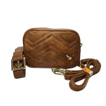 Imagem de Bolsa feminina transversal  e pochete - golden fenix, Marrom, P
