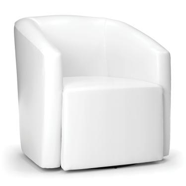 Imagem de Poltrona Decorativa Base Giratória Stella Max Sintético PU Branco D03 - D'Rossi