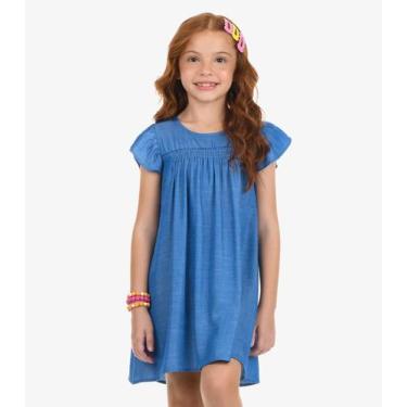 Imagem de Vestido Liocel Rovi Kids Azul, 6, Azul