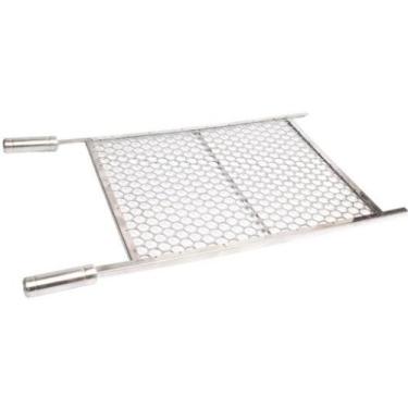 Imagem de Grelha Moeda Inox Chapa Grossa C Ponta 70x50 G500 Churrasco - INOX LAU