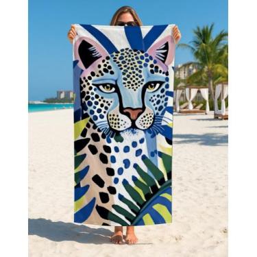 Imagem de Toalha De Banho Praia Estampa Animal Selvagem Arte Moderna - Use Thuco