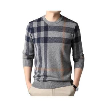 Imagem de Suéter De Lã Luxuoso Masculino Para Outono E Inverno, Marca Designer, 