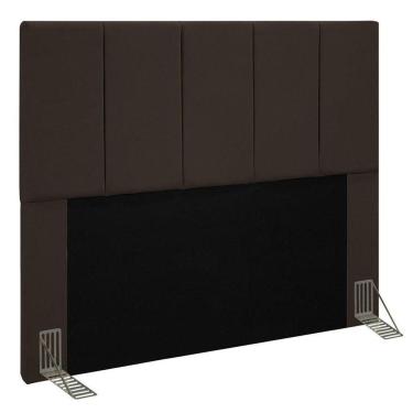 Imagem de Cabeceira Cama Box Casal Queen 160cm Pérola D10 Suede Marrom