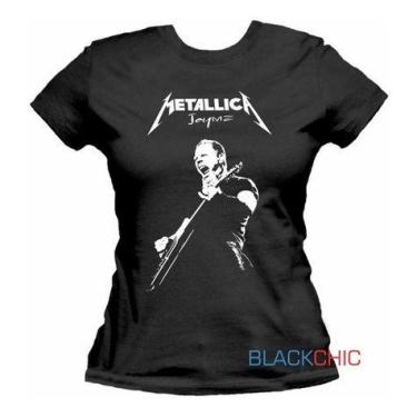 Imagem de Camiseta Feminina Metallica James Hetfield Jaymz De Rock - BLACKCHIC, 