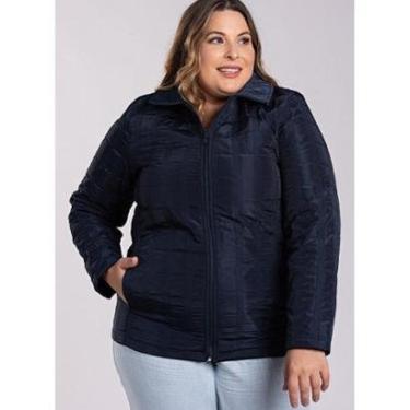 Imagem de Jaqueta Feminina Plus Size Matelasse Dublado Fechamento Zíper - Serena-Feminino