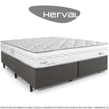 Imagem de Cama Box Queen Herval Luiggi, 65x158x198 cm, Molas Maxspring