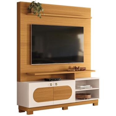 Imagem de Estante Painel Para Tv 60 Pol 160cm Mafra B01 Cinamomo Off White - Lyam Decor