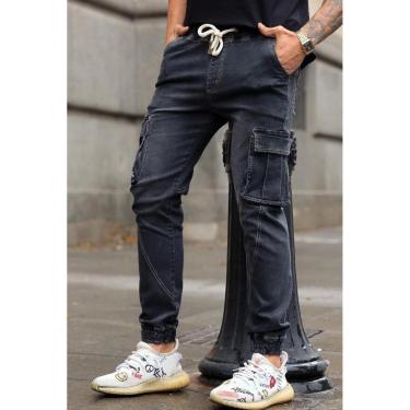 Imagem de Calça Jeans Jogger Cargo Skinny Punho Elástico Codi Jeans-Masculino