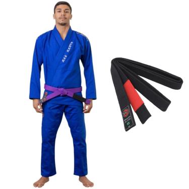 Imagem de Kimono Jiu Jitsu Naja Hanzo Azul Trançado E Reforçado 450g com Faixa BJJ Adulto-Unissex