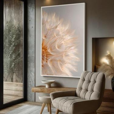 Imagem de Quadro com Moldura e Acrilico Cristal Vidro Dente de Leao para Sala, Q