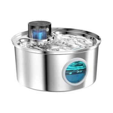 Imagem de Fonte De Água Automática Para Gatos De Aço Inoxidável Recarregável Por
