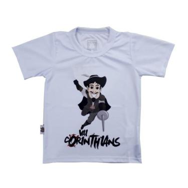 Imagem de Camiseta Infantil Corinthians Mascote Branca Oficial