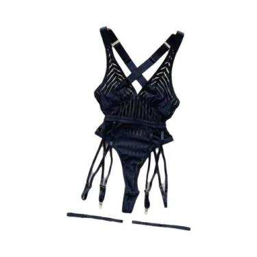 Imagem de Vestido De Noite Sem Mangas Em Renda Floral Para Mulheres, Com Tanga, 