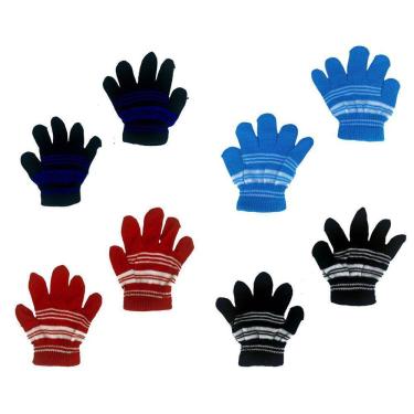 Imagem de Kit De Luvas Infantil Inverno Com 4 Pares Meninos Para Escola