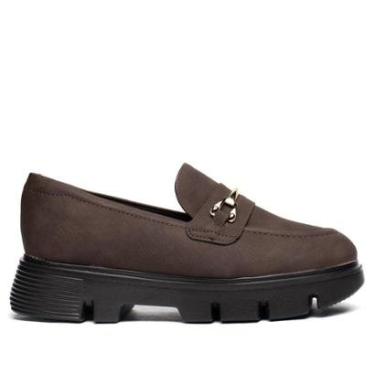 Imagem de Mocassim Feminino Modare Napa Veluna Solado Tratorado Marrom-Feminino