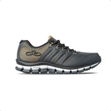 Imagem de Tênis running masculino olympikus dynamic marinho e dourado, 40, Azul