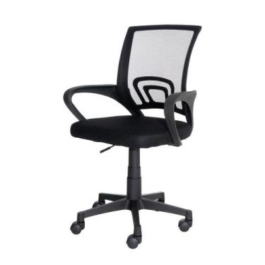 Imagem de Cadeira De Escritório Basic Diretor Estofado Tela Mesh Base Giratória 