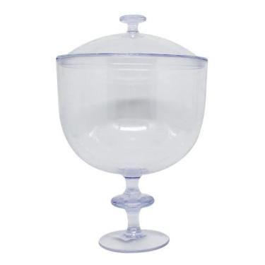 Imagem de Taça Americana Acrílico Transparente com Tampa - 1,250L - LSC Toys