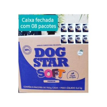 Imagem de Ração para Cachorro Macia Premium Dog Star Soft Adulto- caixa 8 pcts d