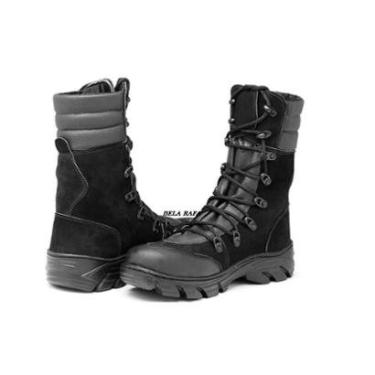 Imagem de Coturno Masculino Cano Longo Em Couro Para Motoqueiros - 411-Masculino