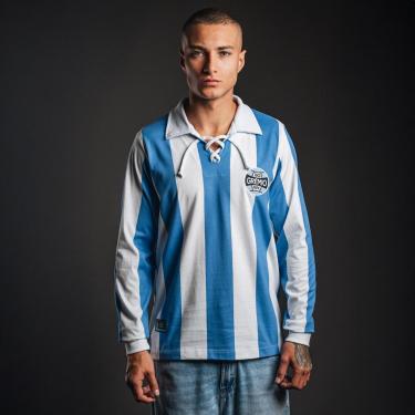Imagem de Camisa Grêmio Retrô 1917 Manga Longa Masculina-Masculino