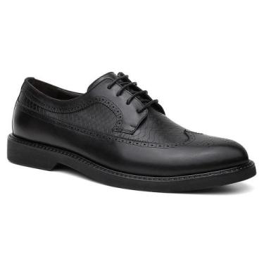 Imagem de Sapato Social Derby Masculino Couro - Bernatoni, Preto, 39