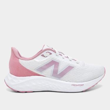 Imagem de Tênis New Balance Fresh Foam Arishi V'4 Feminino, Branco, Rosa claro, 