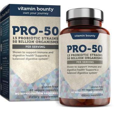 Imagem de Probióticos Vitamin Bounty Pro-50 50 Bilhões De Cfus 60 Cápsulas-Unissex