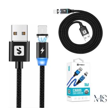 Imagem de Kit C/2 Cabo Magnetico Para v8 , J3 prime, Lenovo, Usb E Micro-usb - S