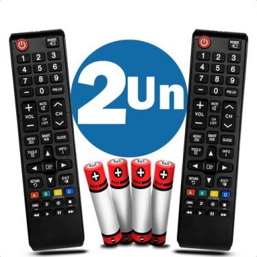 Imagem de Controle Remoto Compativel Com Samsung Smart TV Led Lcd Com Pilhas - L