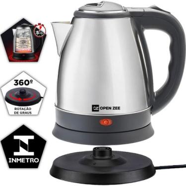 Imagem de Chaleira Elétrica 220v ou 110v Portátil Jarra Bule De Aço Inox 1.8 Lit