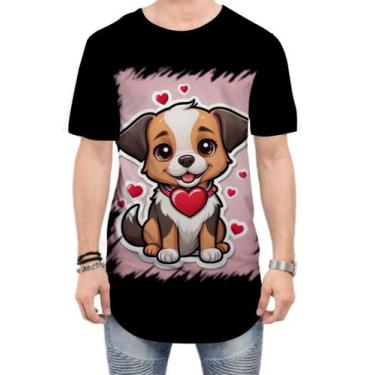 Imagem de Camiseta Longline Dia dos Namorados Cachorrinho 24 - Kasubeck Store®, 