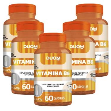Imagem de Kit 5x Vitamina B6 5x60 Cápsulas Duom-Unissex