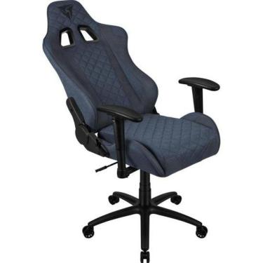 Imagem de Cadeira Gamer TGC12 Loft em Tecido com Função de Balanço e Encosto Reclinável Até 135 Azul