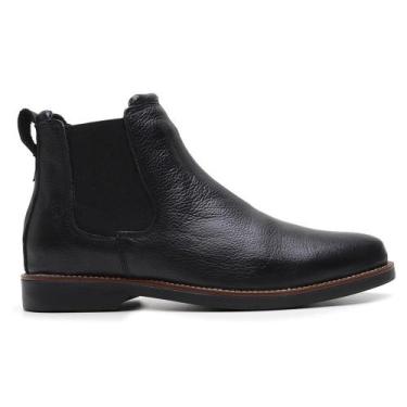 Imagem de Bota Chelsea Masculina em Couro Floater Confortável - Polo City, Preto