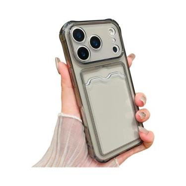 Imagem de Capa De Telefone Com Porta Cartões Transparente Para iPhone 13 12 11 p