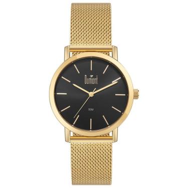 Imagem de Relógio Dumont Masculino Traveller Dourado - DU2035MOZ/4P-Masculino