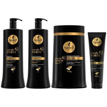 Imagem de Haskell Cavalo Forte Kit Shamp Cond Másc 1kg Leave-in - Haskell Cosmét