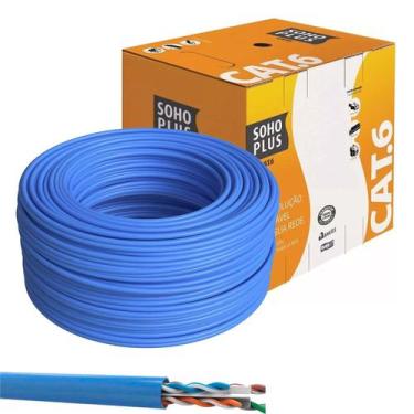 Imagem de Cabo De Rede Cat6 Furukawa Anatel 200 Metros Inteiro Azul