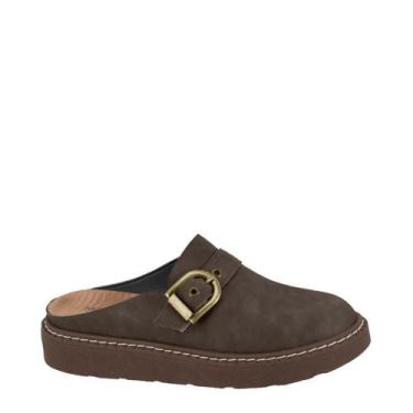 Imagem de Sapato Mule Feminino Fivela Ultra Conforto Modare 7411.101 - Chocolate