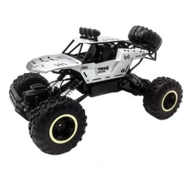Imagem de Carrinho De Controle Remoto 4wd Cor Prata 4x4 37cm - Carrinho Controle