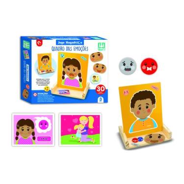Imagem de Jogo Brinquedo Educativo Magnético Quadro das Emoções 30 pçs - Nig Bri