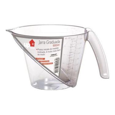 Imagem de Jarra Plastica Graduada Medidas 900 Ml Uninjet, trasnparente